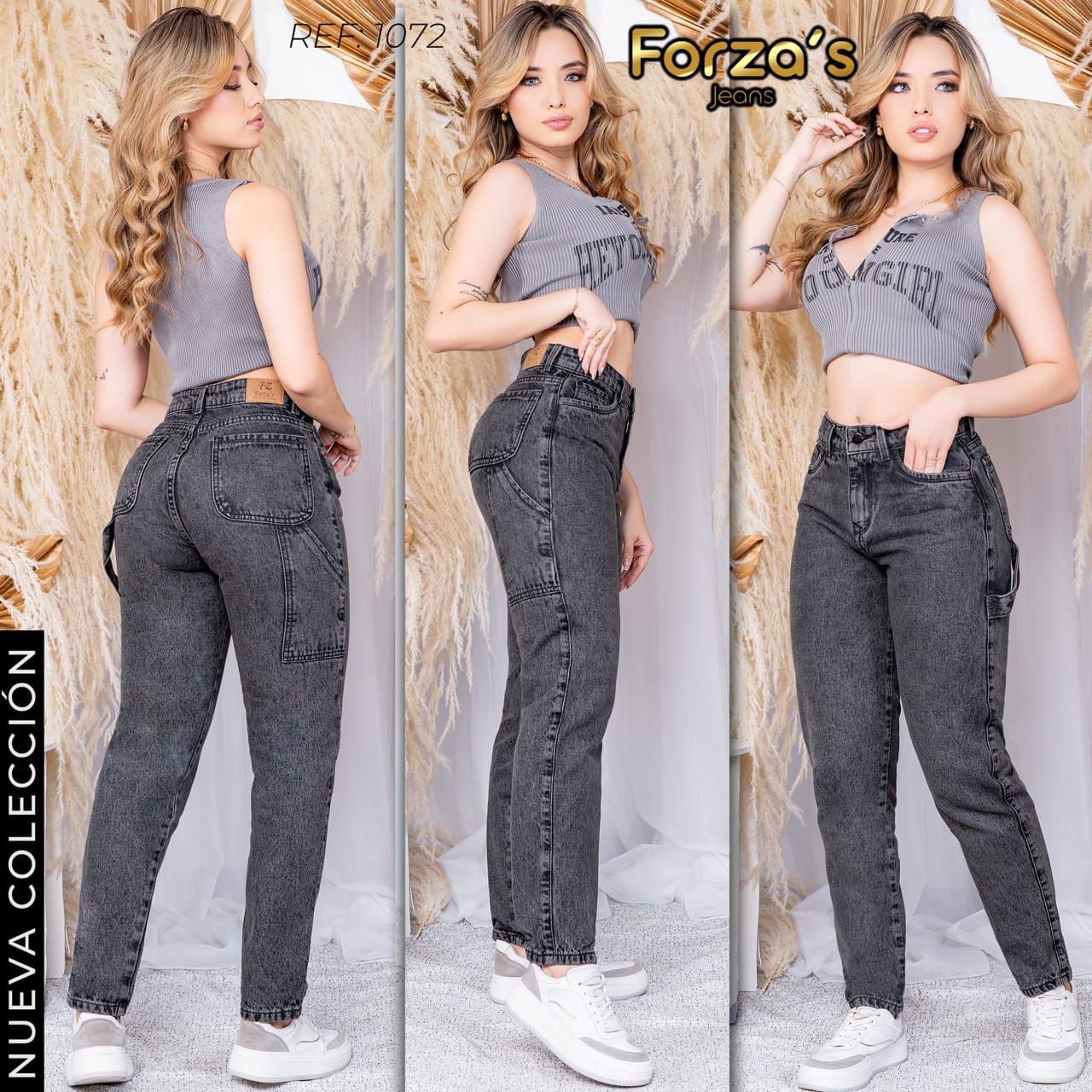 JEAN CARGO RIGIDO TIRO ALTO 1072