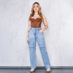 JEAN CARGO RIGIDO TIRO ALTO 1075