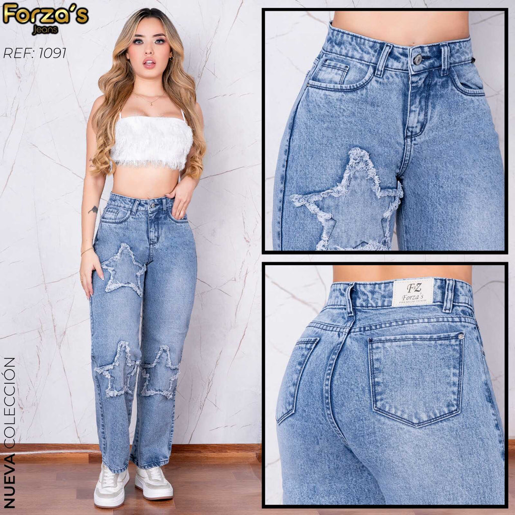 JEAN BOTA RECTA RIGIDO TIRO ALTO 1091