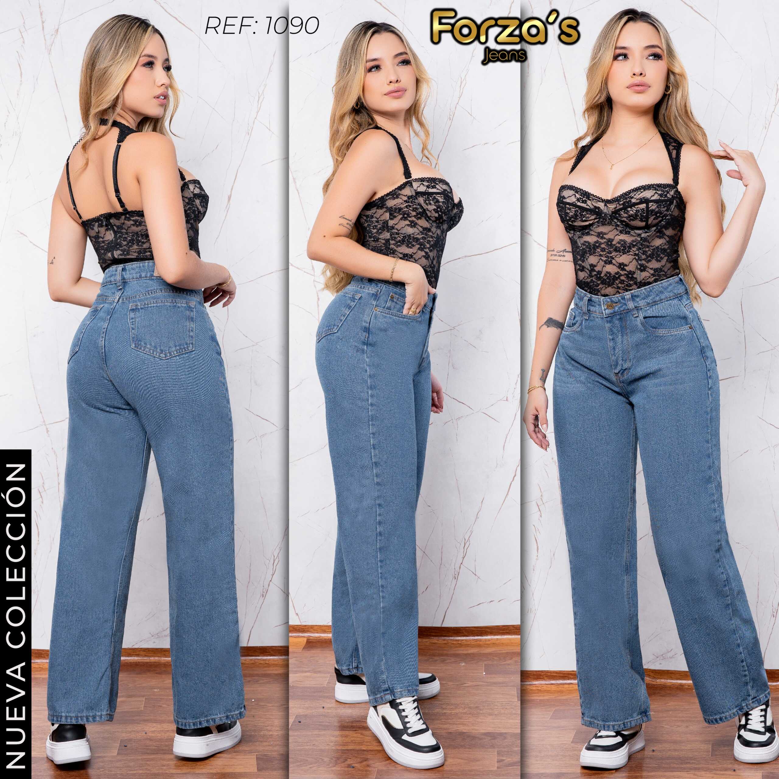 JEAN BOTA RECTA RIGIDO TIRO ALTO 1090