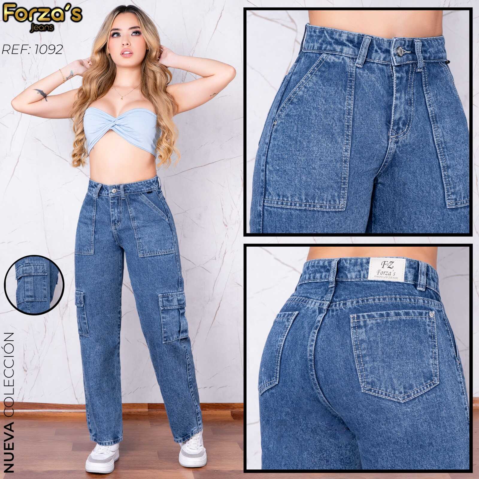 JEAN CARGO RIGIDO TIRO ALTO 1092