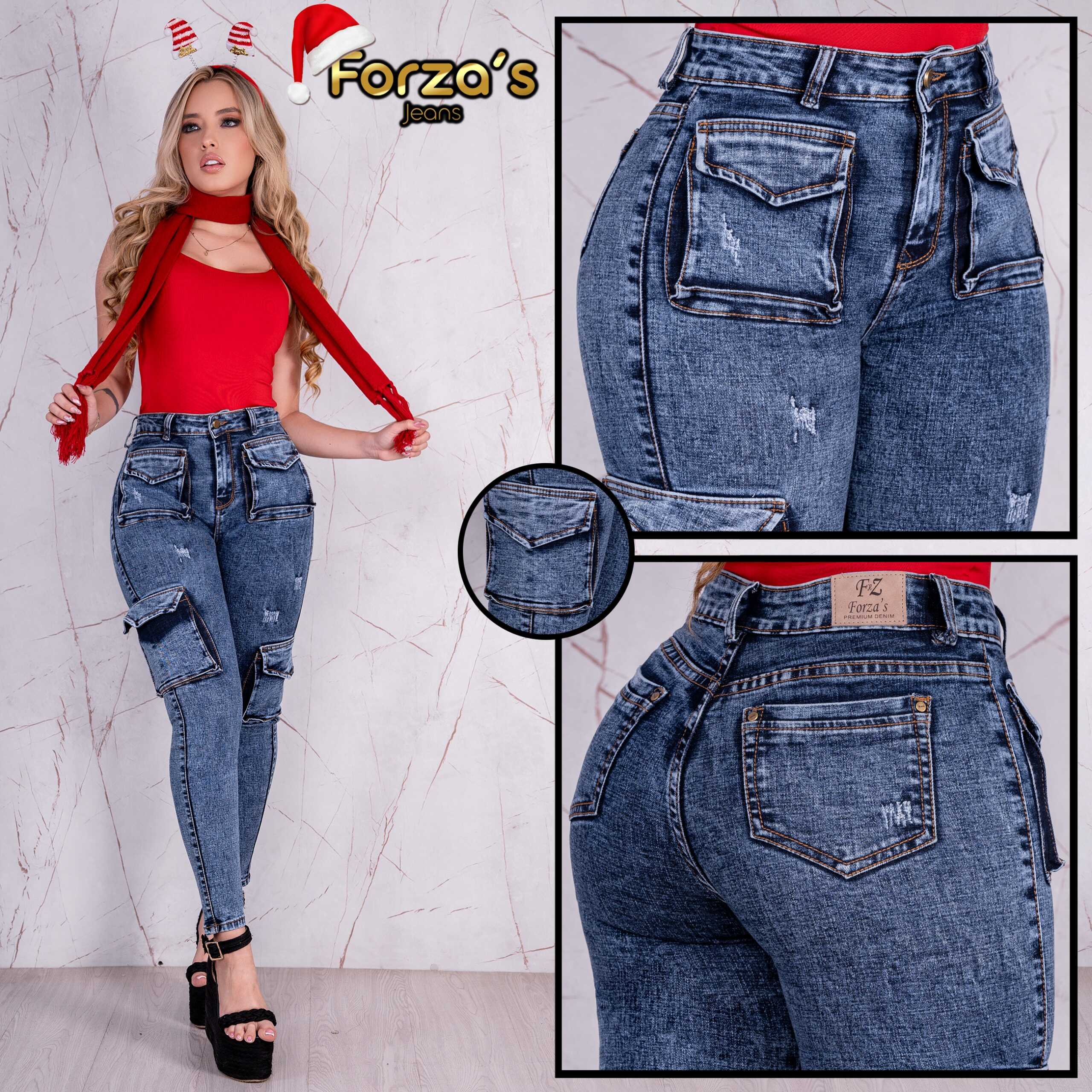 JEAN CARGO STRECH TIRO ALTO 1095