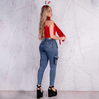 JEAN CARGO STRECH TIRO ALTO 1095