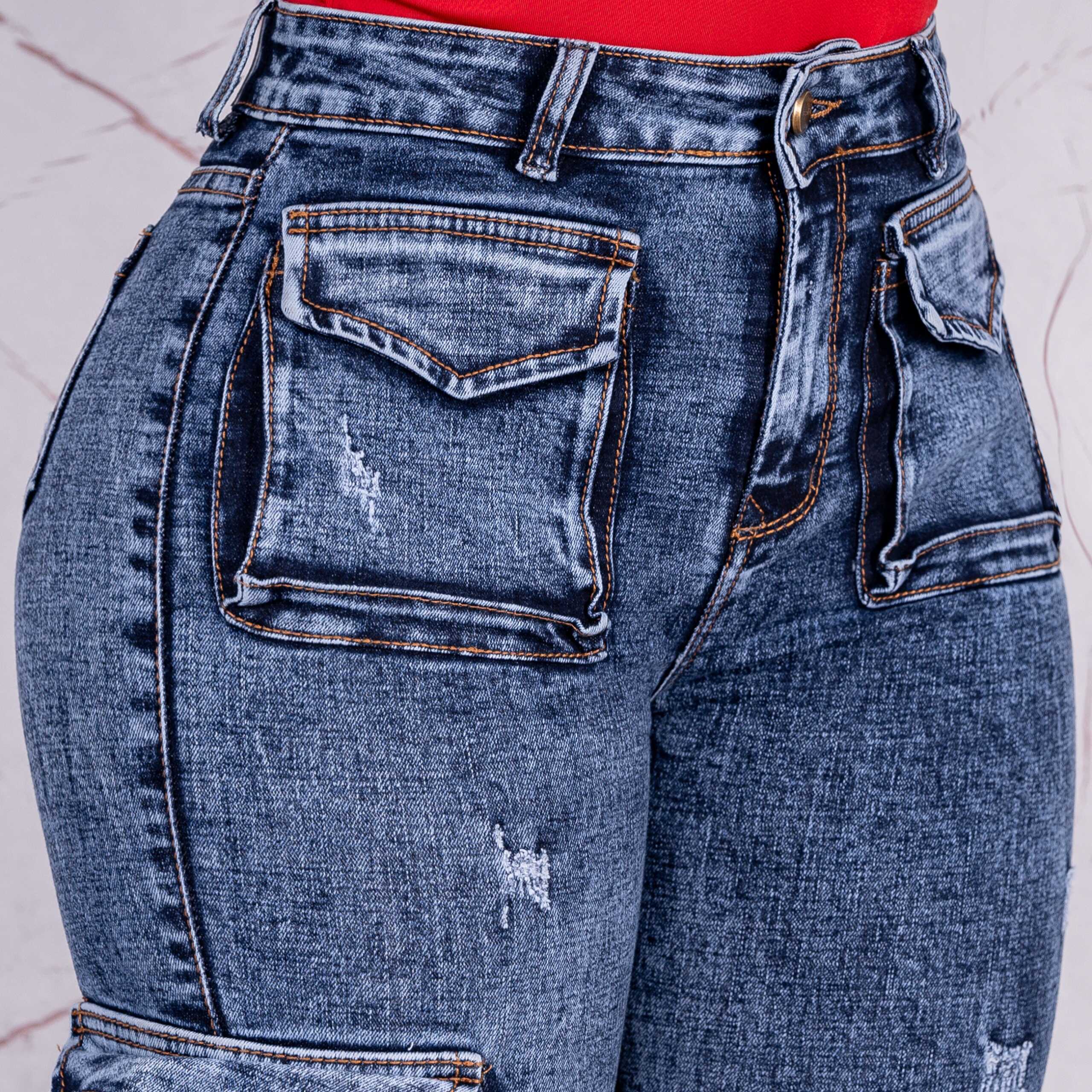 JEAN CARGO STRECH TIRO ALTO 1095